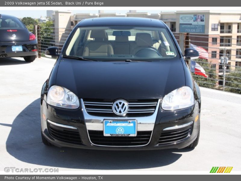 Black Uni / Pure Beige 2009 Volkswagen Jetta SE Sedan
