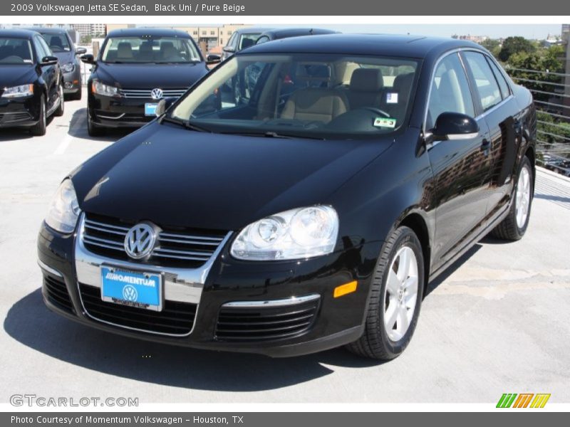 Black Uni / Pure Beige 2009 Volkswagen Jetta SE Sedan