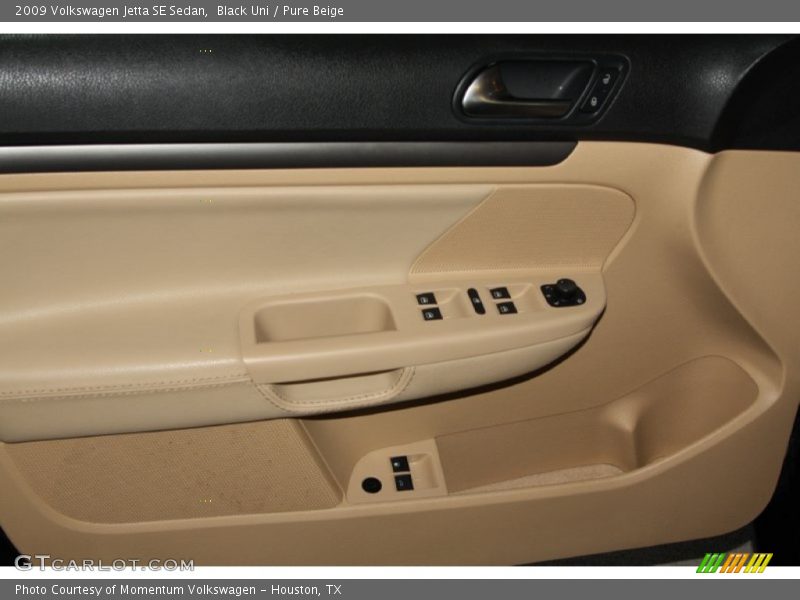 Black Uni / Pure Beige 2009 Volkswagen Jetta SE Sedan
