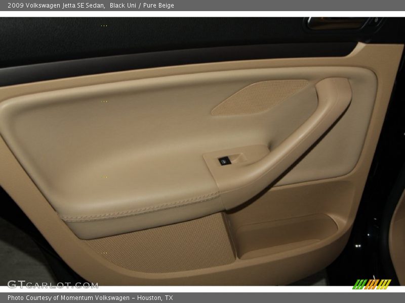 Black Uni / Pure Beige 2009 Volkswagen Jetta SE Sedan