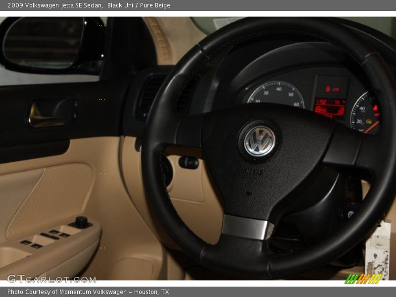 Black Uni / Pure Beige 2009 Volkswagen Jetta SE Sedan