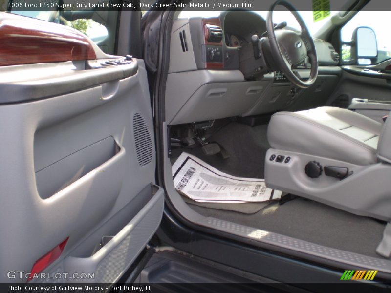 Dark Green Satin Metallic / Medium Flint 2006 Ford F250 Super Duty Lariat Crew Cab