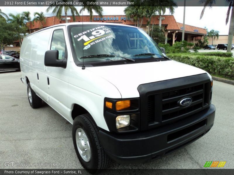 Oxford White / Medium Flint 2012 Ford E Series Van E250 Extended Cargo