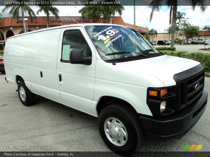 Oxford White / Medium Flint 2012 Ford E Series Van E250 Extended Cargo