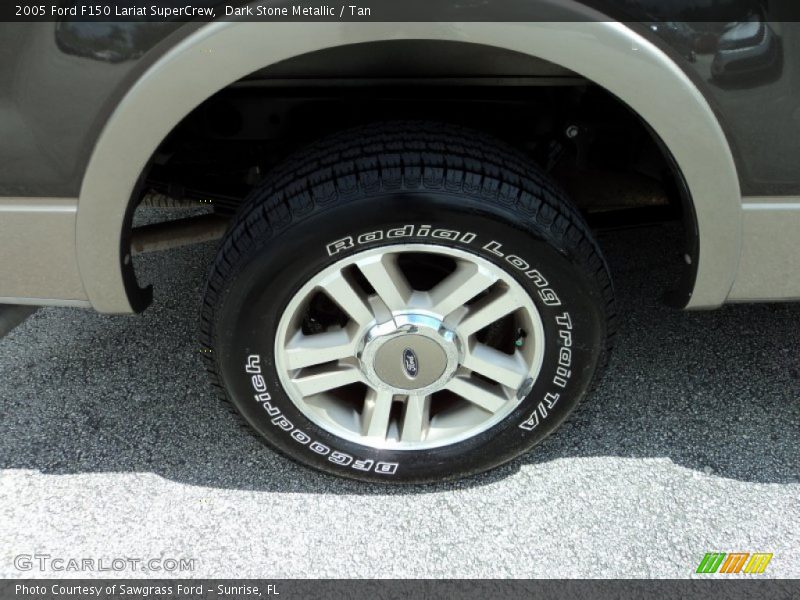 Dark Stone Metallic / Tan 2005 Ford F150 Lariat SuperCrew