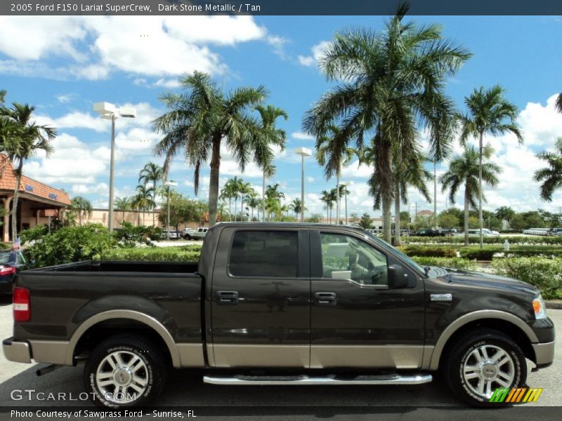 Dark Stone Metallic / Tan 2005 Ford F150 Lariat SuperCrew