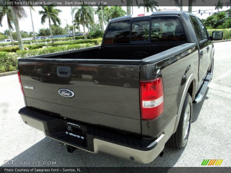 Dark Stone Metallic / Tan 2005 Ford F150 Lariat SuperCrew