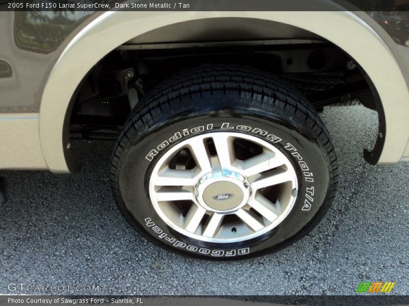 Dark Stone Metallic / Tan 2005 Ford F150 Lariat SuperCrew