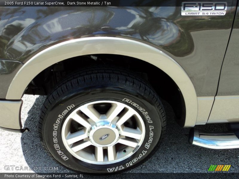 Dark Stone Metallic / Tan 2005 Ford F150 Lariat SuperCrew