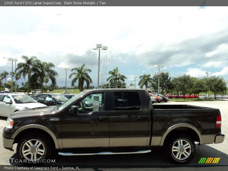 Dark Stone Metallic / Tan 2005 Ford F150 Lariat SuperCrew