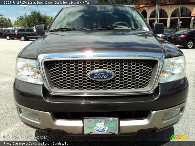 Dark Stone Metallic / Tan 2005 Ford F150 Lariat SuperCrew
