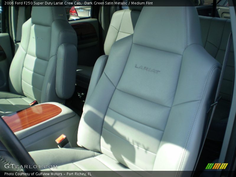 Dark Green Satin Metallic / Medium Flint 2006 Ford F250 Super Duty Lariat Crew Cab