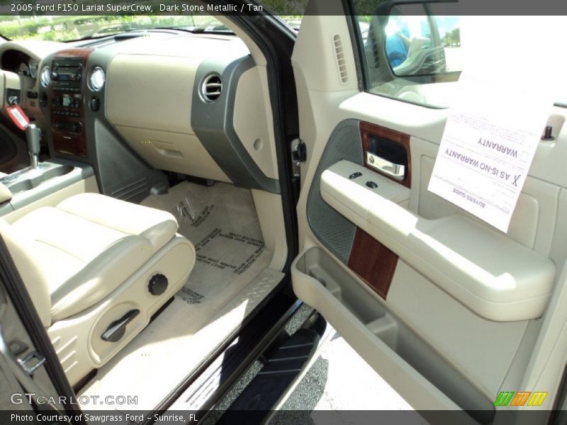 Dark Stone Metallic / Tan 2005 Ford F150 Lariat SuperCrew