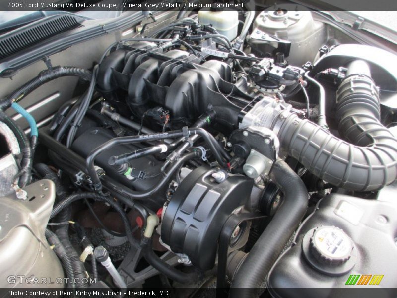 Mineral Grey Metallic / Medium Parchment 2005 Ford Mustang V6 Deluxe Coupe