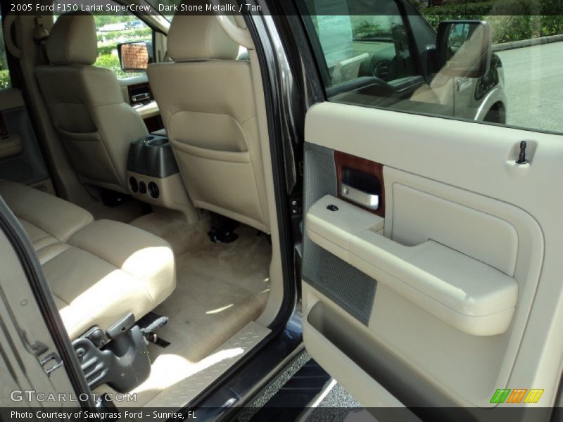 Dark Stone Metallic / Tan 2005 Ford F150 Lariat SuperCrew