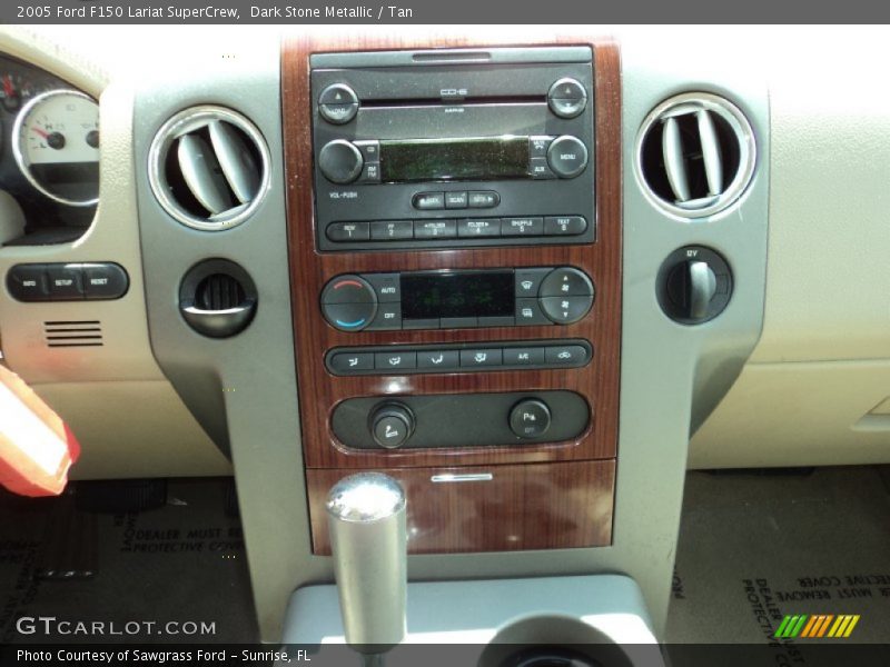 Dark Stone Metallic / Tan 2005 Ford F150 Lariat SuperCrew