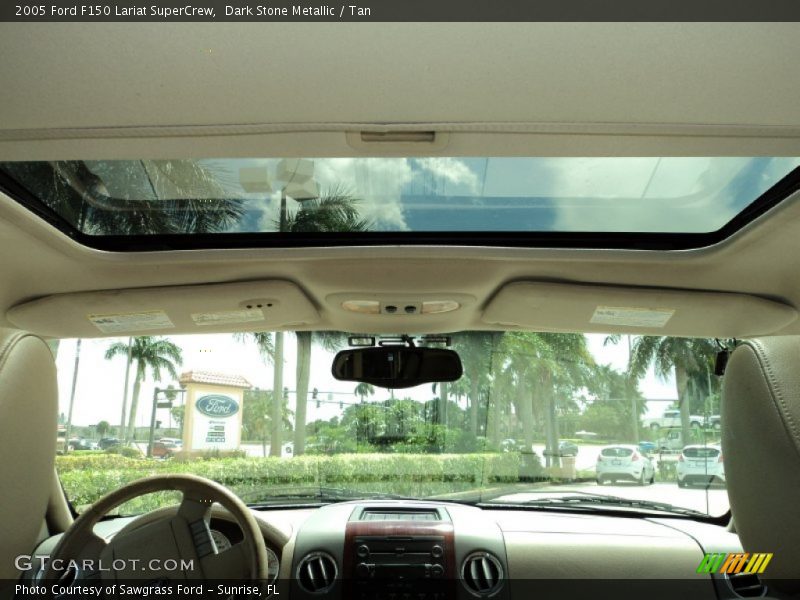 Dark Stone Metallic / Tan 2005 Ford F150 Lariat SuperCrew