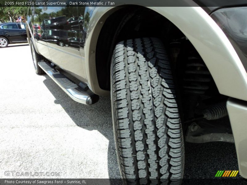 Dark Stone Metallic / Tan 2005 Ford F150 Lariat SuperCrew