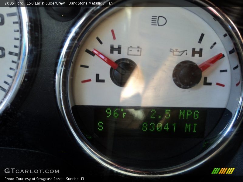 Dark Stone Metallic / Tan 2005 Ford F150 Lariat SuperCrew