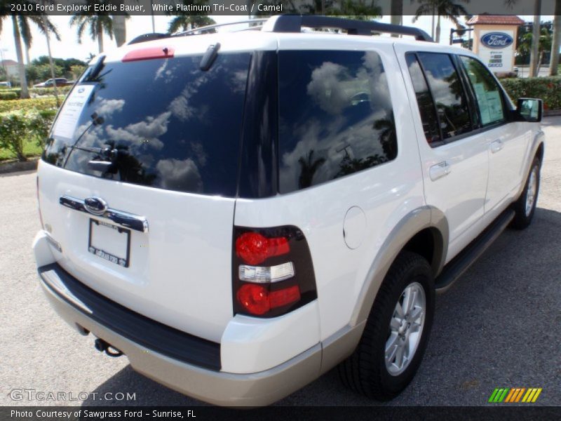 White Platinum Tri-Coat / Camel 2010 Ford Explorer Eddie Bauer