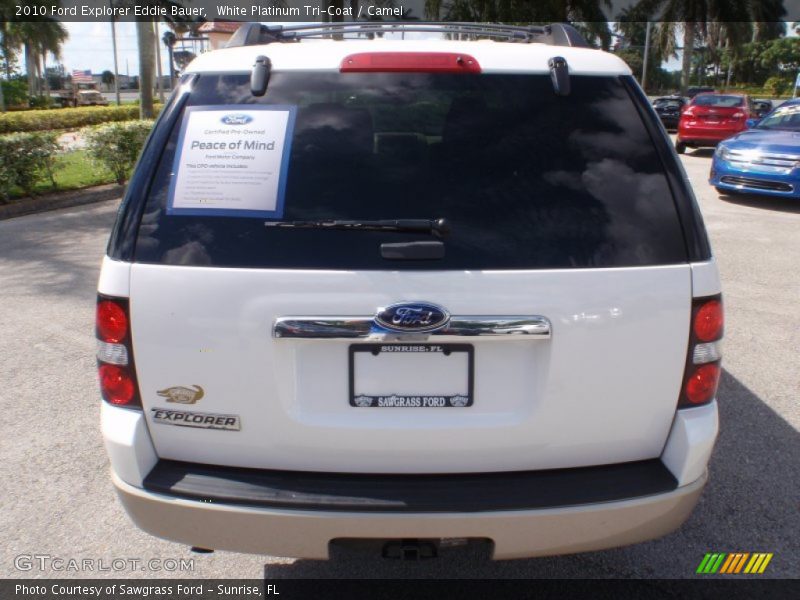 White Platinum Tri-Coat / Camel 2010 Ford Explorer Eddie Bauer