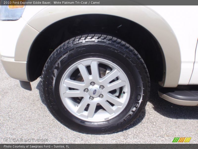 White Platinum Tri-Coat / Camel 2010 Ford Explorer Eddie Bauer