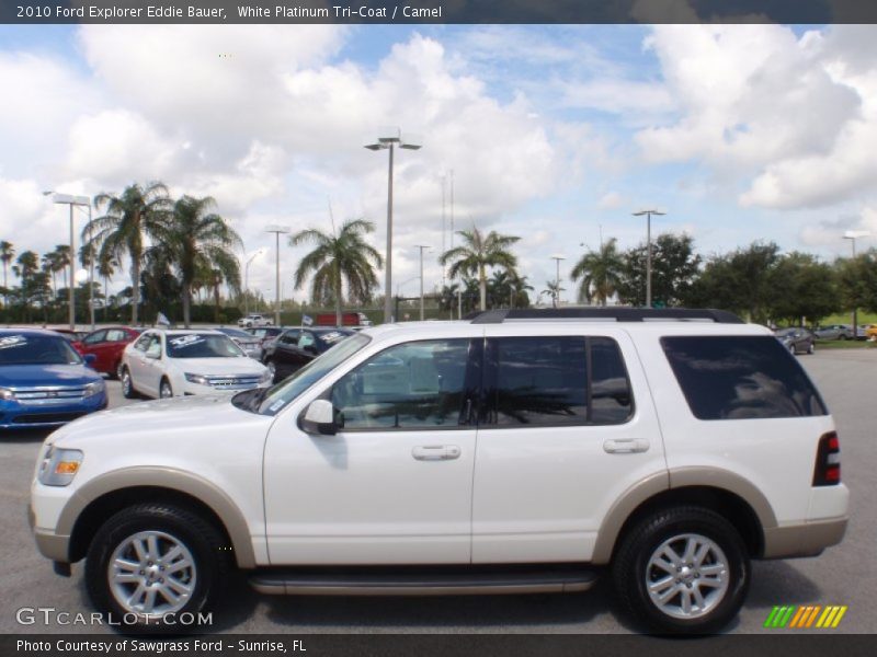White Platinum Tri-Coat / Camel 2010 Ford Explorer Eddie Bauer