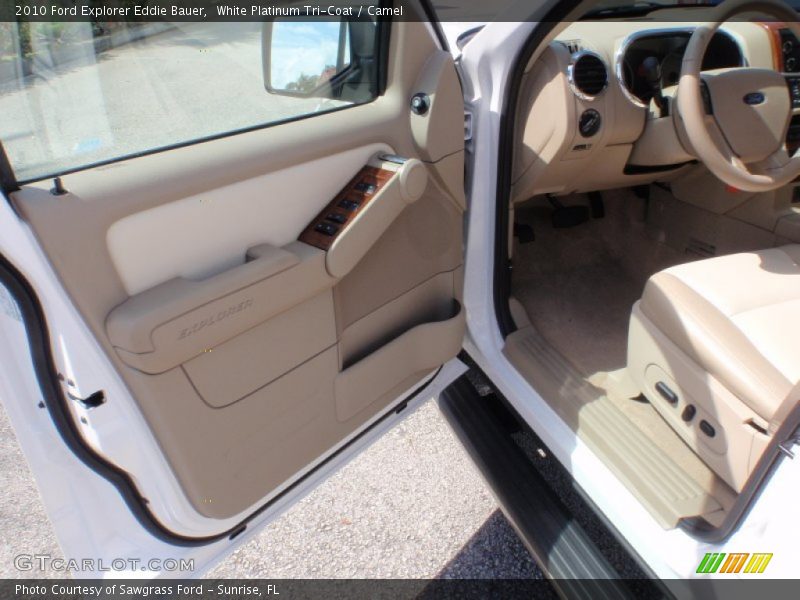 White Platinum Tri-Coat / Camel 2010 Ford Explorer Eddie Bauer