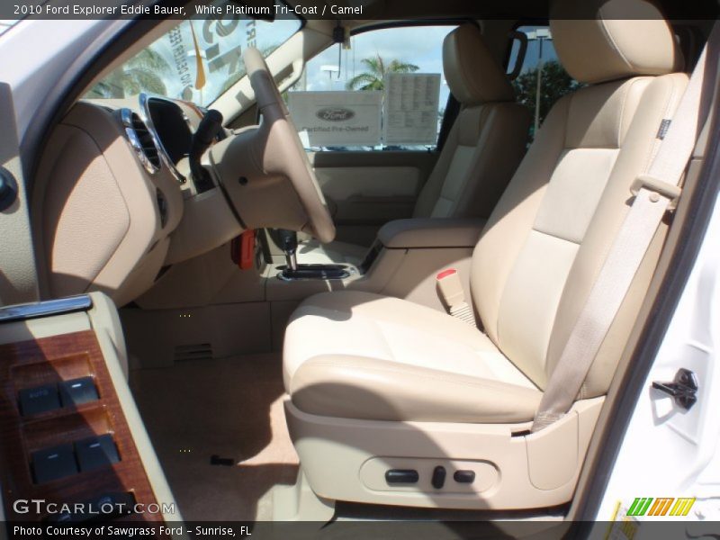 White Platinum Tri-Coat / Camel 2010 Ford Explorer Eddie Bauer