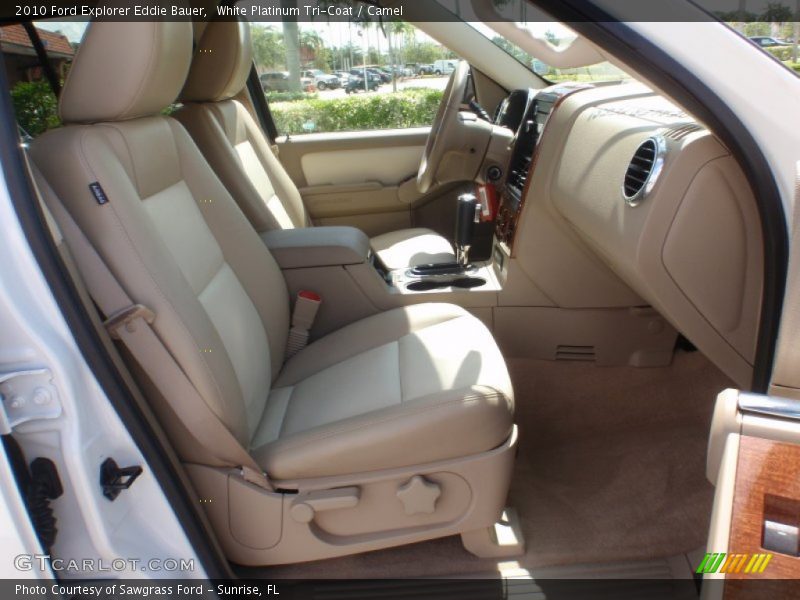 White Platinum Tri-Coat / Camel 2010 Ford Explorer Eddie Bauer