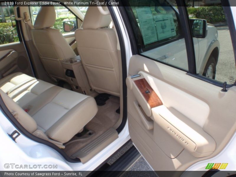 White Platinum Tri-Coat / Camel 2010 Ford Explorer Eddie Bauer