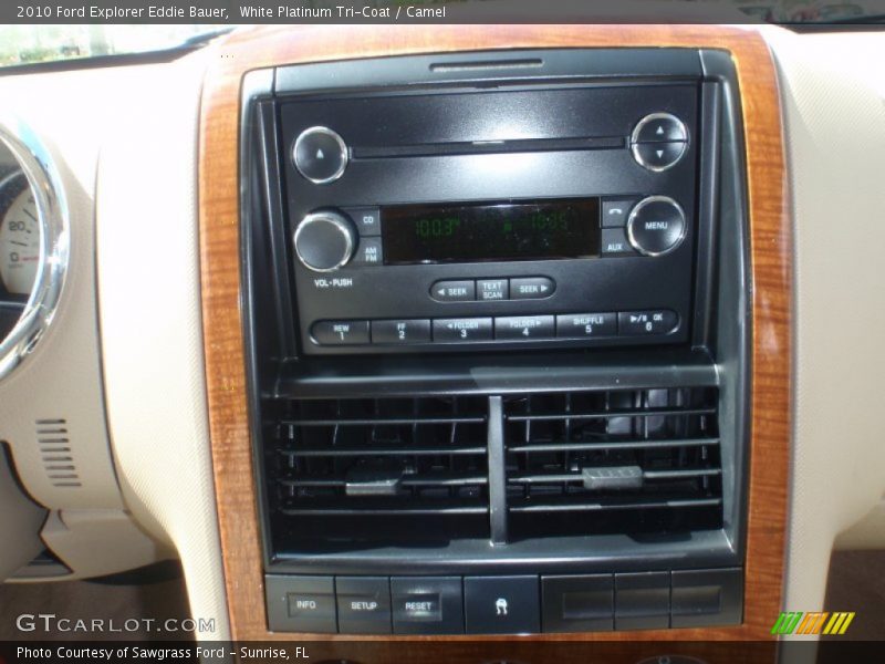 White Platinum Tri-Coat / Camel 2010 Ford Explorer Eddie Bauer
