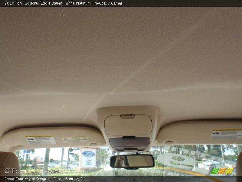 White Platinum Tri-Coat / Camel 2010 Ford Explorer Eddie Bauer