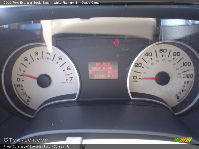 White Platinum Tri-Coat / Camel 2010 Ford Explorer Eddie Bauer