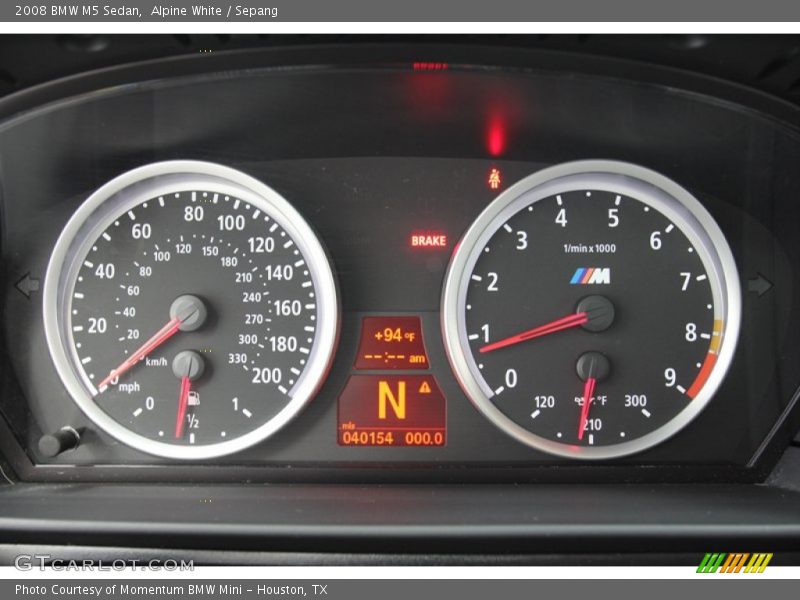  2008 M5 Sedan Sedan Gauges