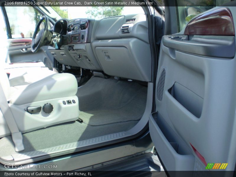 Dark Green Satin Metallic / Medium Flint 2006 Ford F250 Super Duty Lariat Crew Cab