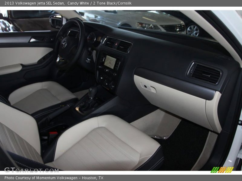 Candy White / 2 Tone Black/Cornsilk 2013 Volkswagen Jetta SEL Sedan