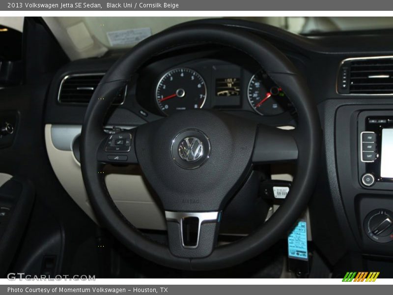 Black Uni / Cornsilk Beige 2013 Volkswagen Jetta SE Sedan