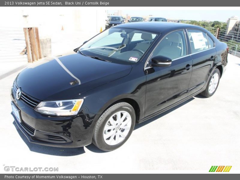 Black Uni / Cornsilk Beige 2013 Volkswagen Jetta SE Sedan
