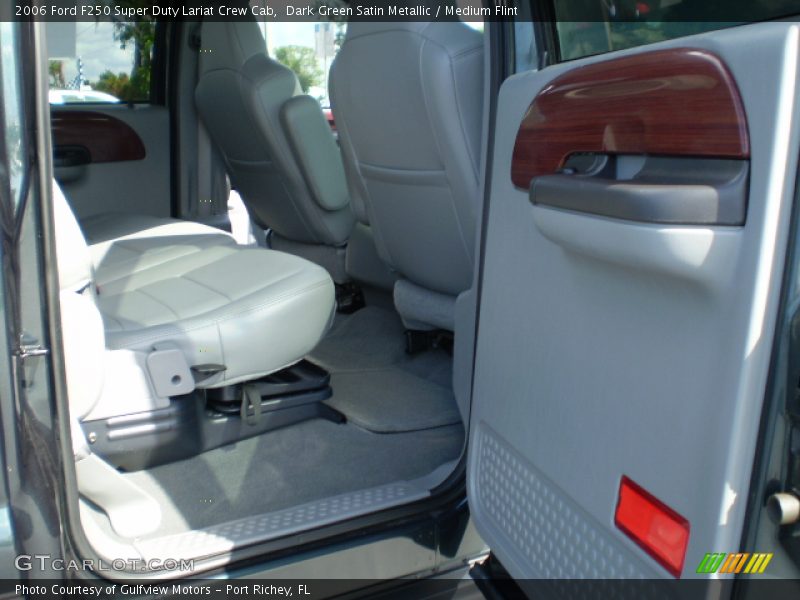 Dark Green Satin Metallic / Medium Flint 2006 Ford F250 Super Duty Lariat Crew Cab
