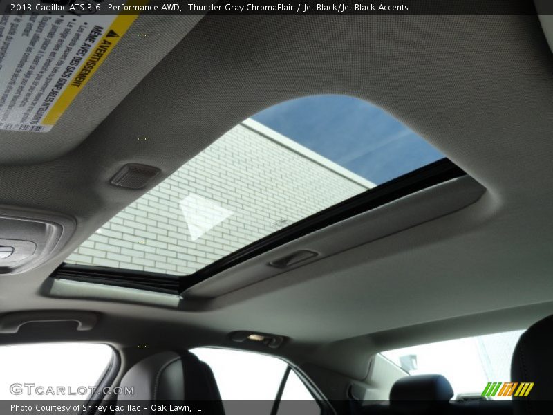 Thunder Gray ChromaFlair / Jet Black/Jet Black Accents 2013 Cadillac ATS 3.6L Performance AWD