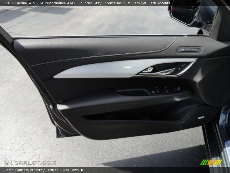 Thunder Gray ChromaFlair / Jet Black/Jet Black Accents 2013 Cadillac ATS 3.6L Performance AWD