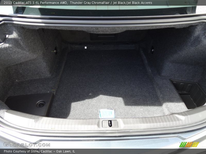 Thunder Gray ChromaFlair / Jet Black/Jet Black Accents 2013 Cadillac ATS 3.6L Performance AWD