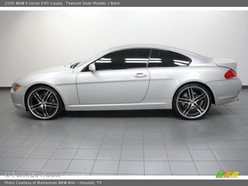 Titanium Silver Metallic / Black 2005 BMW 6 Series 645i Coupe