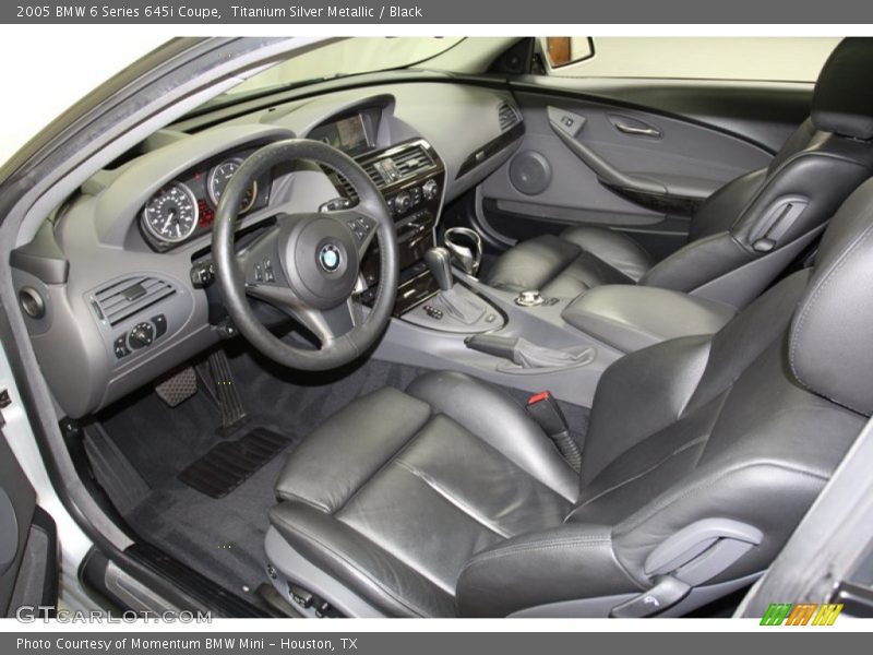 Titanium Silver Metallic / Black 2005 BMW 6 Series 645i Coupe