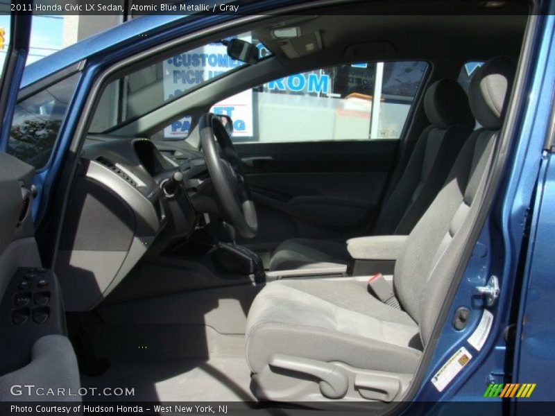 Atomic Blue Metallic / Gray 2011 Honda Civic LX Sedan