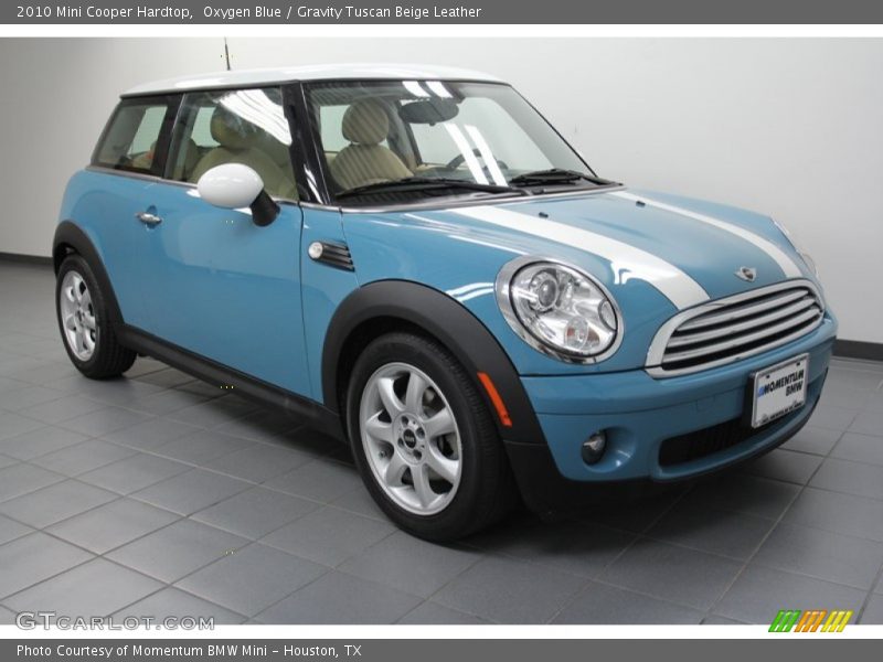 Oxygen Blue / Gravity Tuscan Beige Leather 2010 Mini Cooper Hardtop