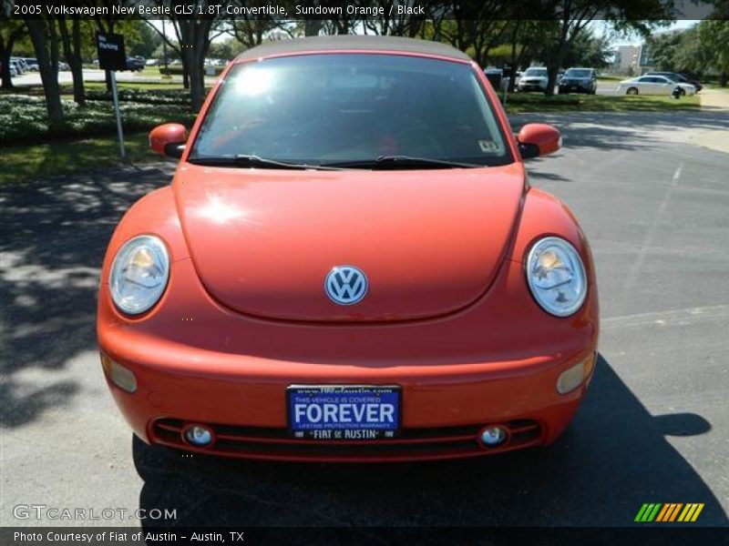 Sundown Orange / Black 2005 Volkswagen New Beetle GLS 1.8T Convertible