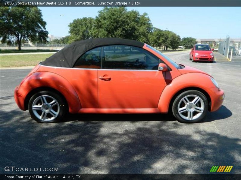 Sundown Orange / Black 2005 Volkswagen New Beetle GLS 1.8T Convertible