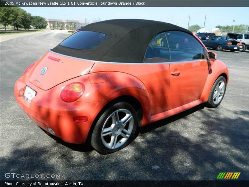 Sundown Orange / Black 2005 Volkswagen New Beetle GLS 1.8T Convertible